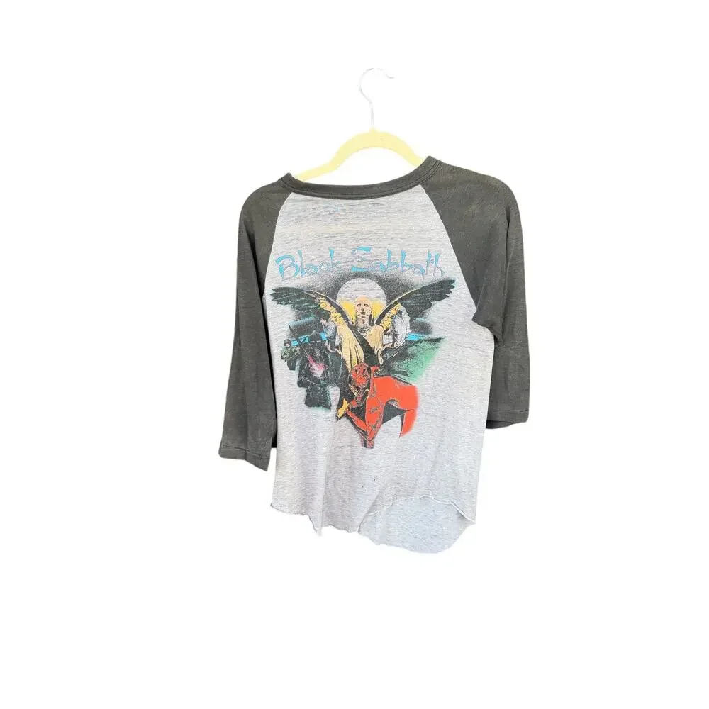 Vintage 1982 Black Sabbath World Tour Raglan Baseball Shirt Single Stitch 80s M